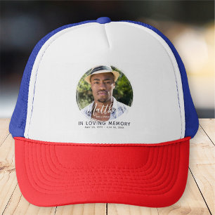 Gorra De Camionero Memorial de fotos de Personalizados modernos en Lo