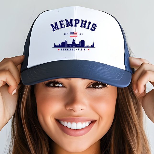 Gorra De Camionero "Memphis TN Embroidered – Classic Skyline  (Subido por el creador)
