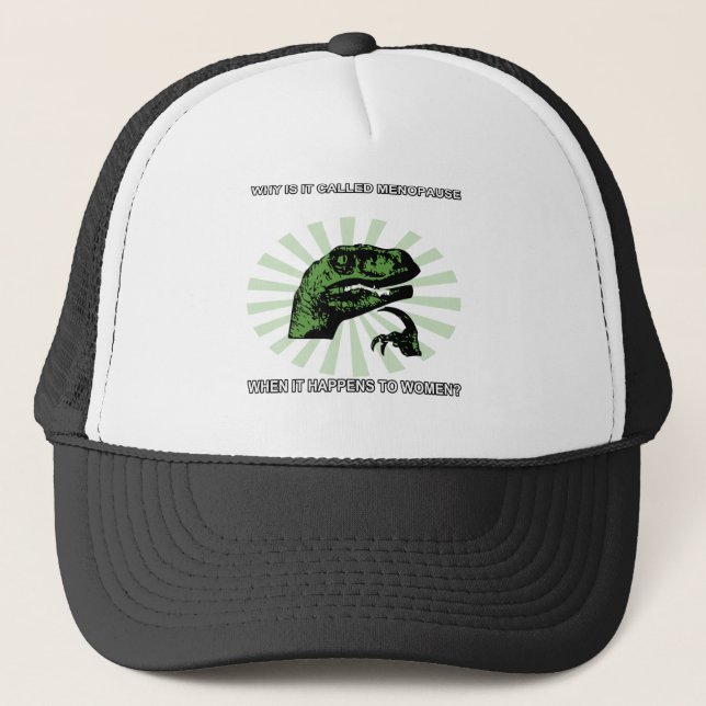 Gorra De Camionero Menopausia de Philosoraptor (Anverso)