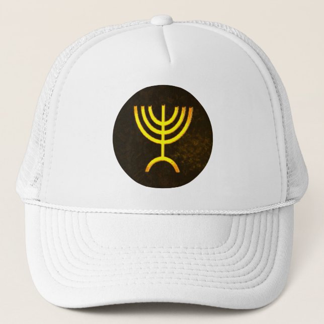 Gorra De Camionero Menorah Flame (Anverso)