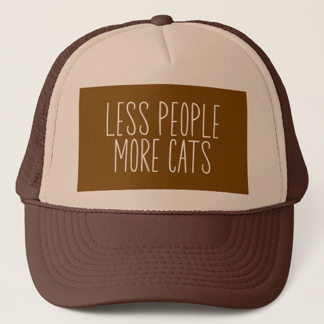Gorra De Camionero Menos Gente Más Gatos (Anverso)