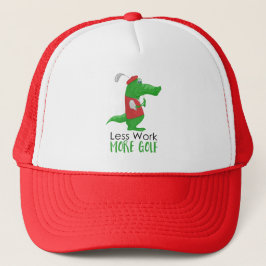Gorra De Camionero Menos Trabajo Más Golf Funny Golf Golf Golf Gator