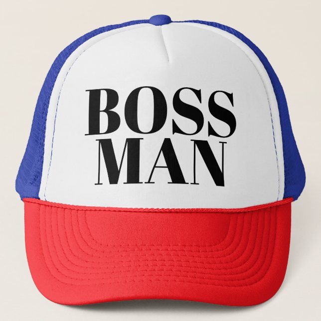 Gorra De Camionero Mens Fashion Funny Novedad BOSS MAN (Anverso)