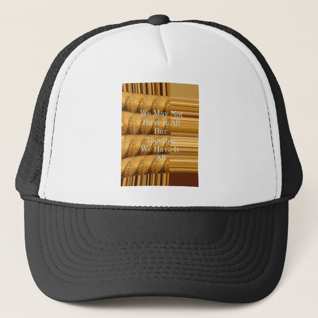 Gorra De Camionero Mensaje inspirador con diseño de vida salvaje en Á (Anverso)