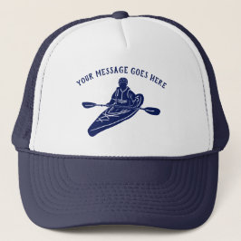 Gorra De Camionero Mensaje personalizado Kayakers Navy Blue Kayak