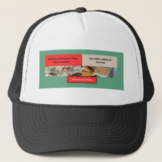 Gorra De Camionero Mensaje Proverbs - Proverbios 22-3 - Blanco y negr