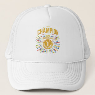 Gorra De Camionero Mentalidad de Campeón Sobre Todo Tipografía de Med