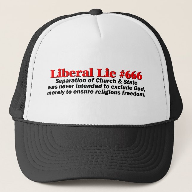Gorra De Camionero Mentira liberal #666 (Anverso)