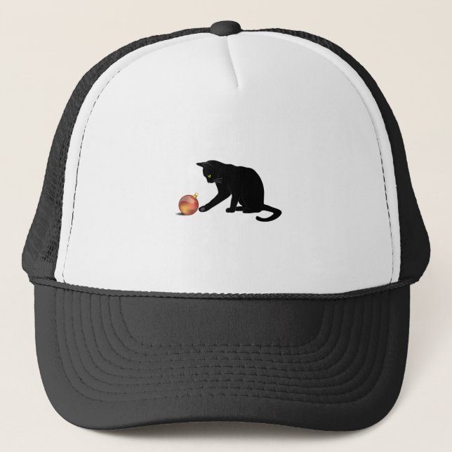 Gorra De Camionero Meowy Navidades Funny Cat (Anverso)