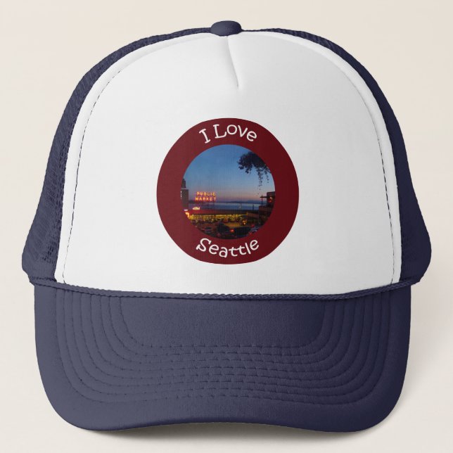 Gorra De Camionero Mercado de lugar de lucios (Anverso)
