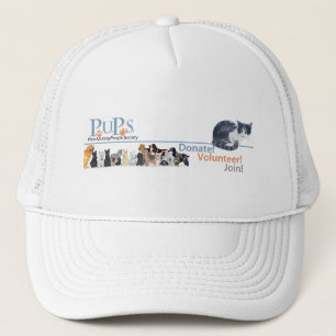 Gorra De Camionero Mercancía del logotipo de PUPs con gato esmoquin