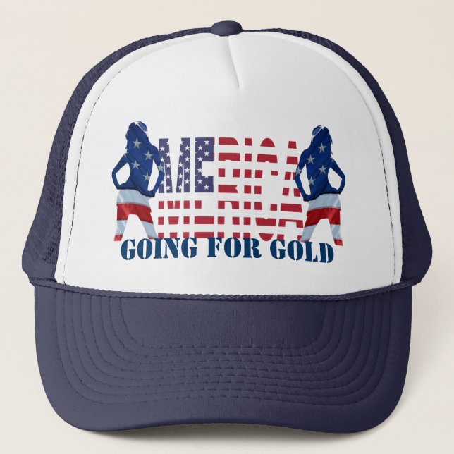 Gorra De Camionero Merica yendo por el oro (Anverso)