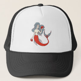 Gorra De Camionero Mermaid and Skulls