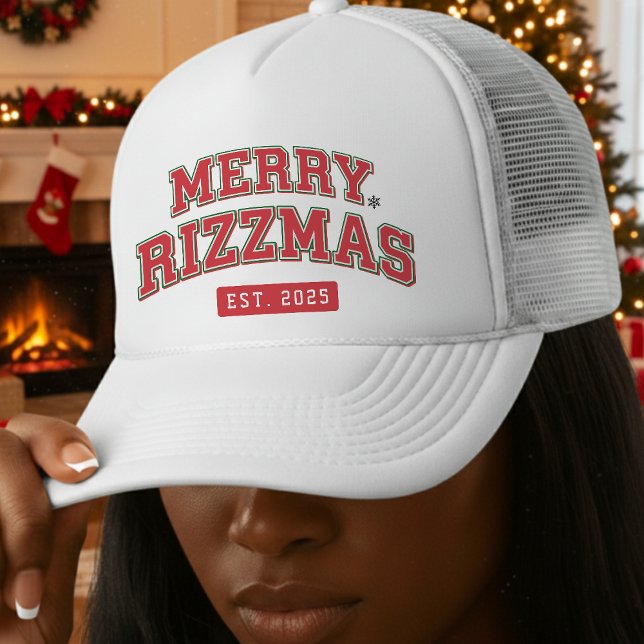 Gorra De Camionero Merry Rizzmas Athletic Sports Funny Christmas Red (Merry Rizzmas Athletic Sports Christmas Hat)