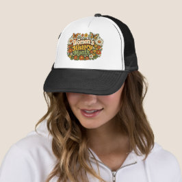 Gorra De Camionero Mes de la Historia de la Mujer Retro 70s Floral Gr