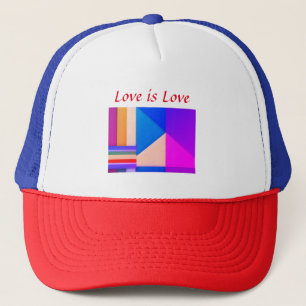 Gorra De Camionero Mes del orgullo gay texto de amor LGBTQ colorido a