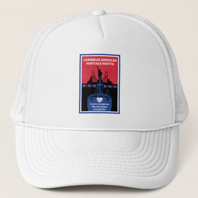 Gorra De Camionero Mes del Patrimonio Americano del Caribe (Anverso)