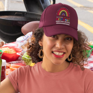 Gorra De Camionero Mes del patrimonio hispano: arcoiris y banderas