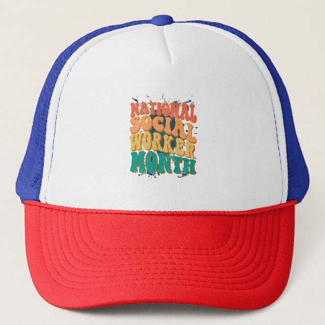 Gorra De Camionero Mes del trabajador social nacional (Anverso)