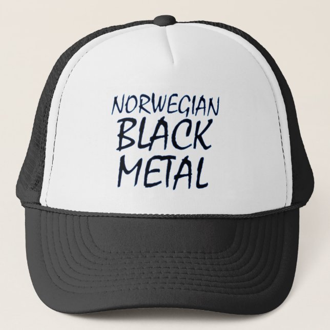 Gorra De Camionero Metal negro noruego verdadero (Anverso)