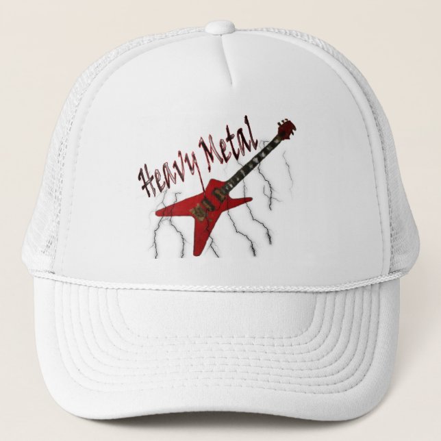 Gorra De Camionero Metal pesado de la guitarra (Anverso)
