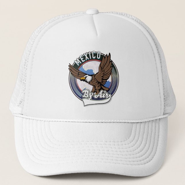 Gorra De Camionero México por parche de viaje aéreo. (Anverso)