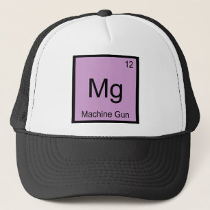 Gorra De Camionero Mg - Ametralladora Símbolo del elemento químico di
