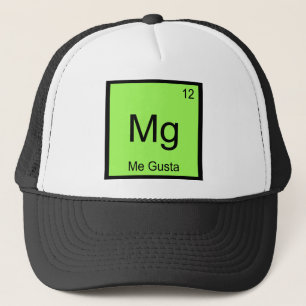 Gorra De Camionero Mg - Me Gusta Símbolo de Elemento Químico Meme Cam