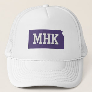 Gorra De Camionero MHK Kansas   Abreviatura del estado del KS de Manh