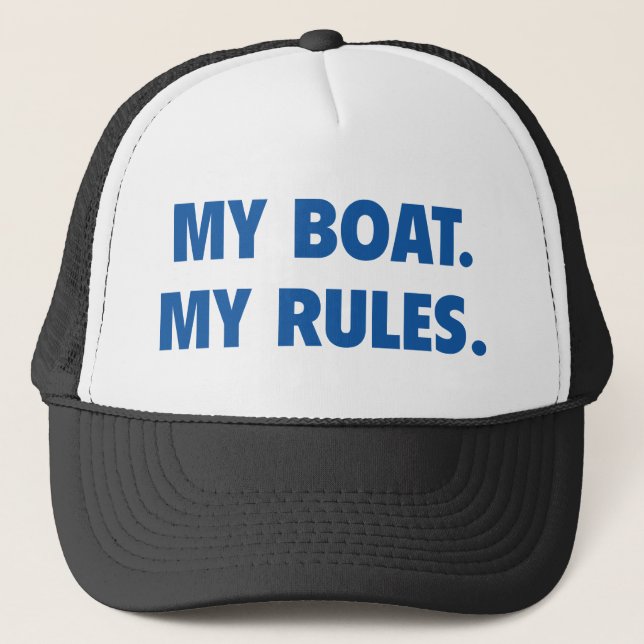 Gorra De Camionero Mi Barco. Mis Reglas. (Anverso)