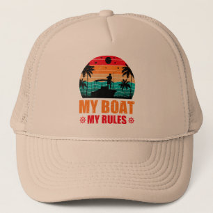 Gorra De Camionero Mi barco mis reglas Los amantes de la pesca del at