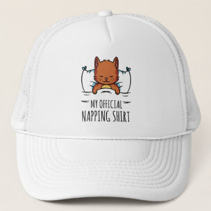 Gorra De Camionero Mi camisa oficial de siesta con gato dormido