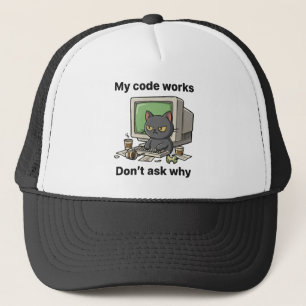 Gorra De Camionero Mi código funciona No preguntes por qué