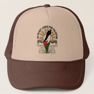 Gorra De Camionero Mi Corazón Anhela Por Palestina - Camión Mapa Patr