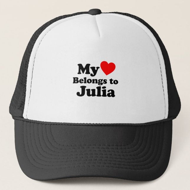 Gorra De Camionero Mi corazón le pertenece a Julia (Anverso)