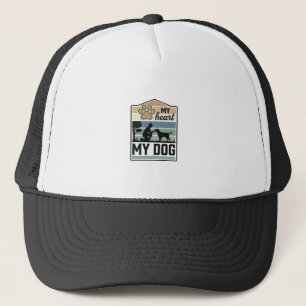 Gorra De Camionero Mi corazón mi perro grabado vintage diseño amante