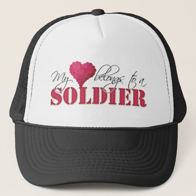 Gorra De Camionero Mi corazón pertenece a un soldado (Anverso)