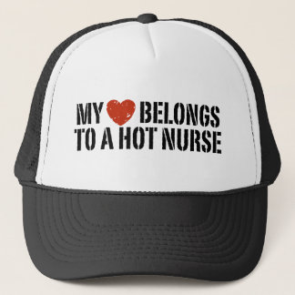 Gorra De Camionero Mi corazón pertenece a una enfermera caliente