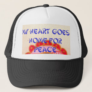 Gorra De Camionero "Mi corazón se va a casa por la paz"