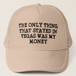 Gorra De Camionero mi dinero permanecido en vEGAS