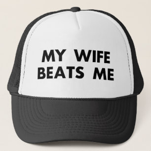 Gorra De Camionero Mi esposa me golpea con diversión retro vintage