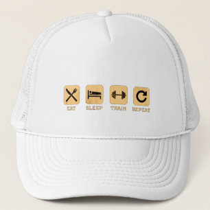 Gorra De Camionero Mi estilo de vida comiendo Sleep Trucker Repetir S