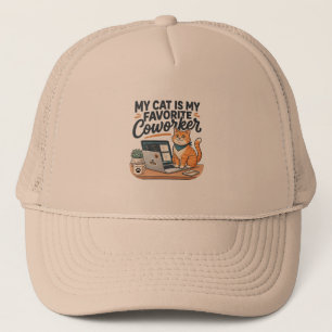 Gorra De Camionero Mi Gato Es Mi Compañero De Trabajo Favorito