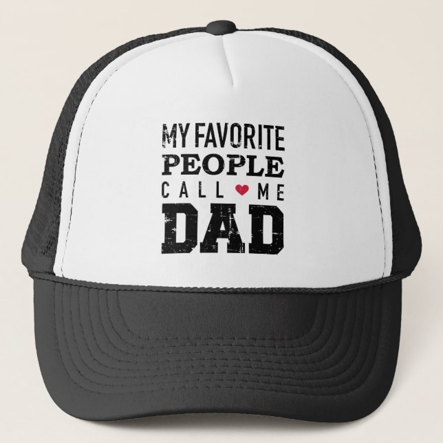 Gorra De Camionero Mi gente favorita me llama papá (Anverso)