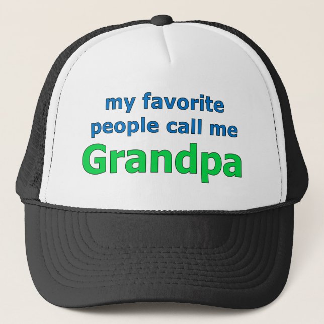 Gorra De Camionero mi gente preferida me llama abuelo (Anverso)