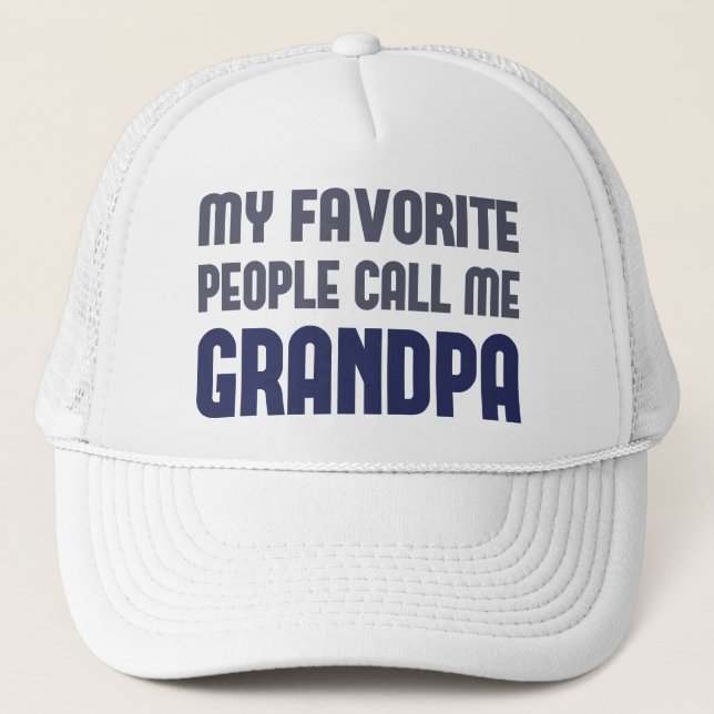 Gorra De Camionero Mi gente preferida me llama abuelo (Anverso)