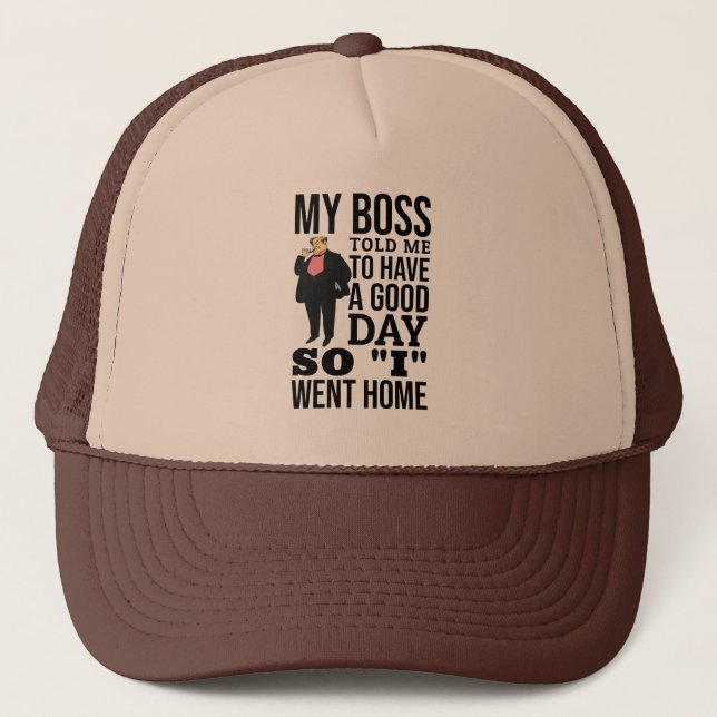 Gorra De Camionero Mi jefe (Anverso)