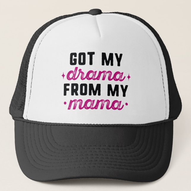 Gorra De Camionero Mi mamá consiguió mi drama (Anverso)