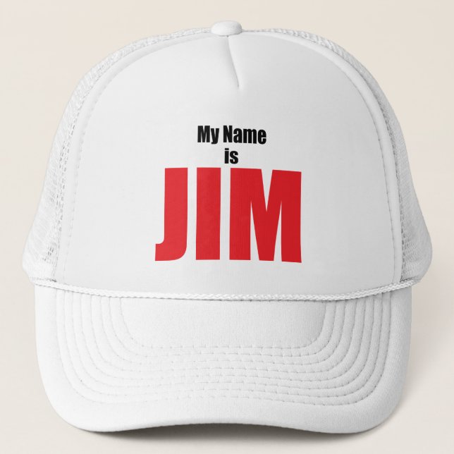 Gorra De Camionero Mi nombre es Jim (Anverso)
