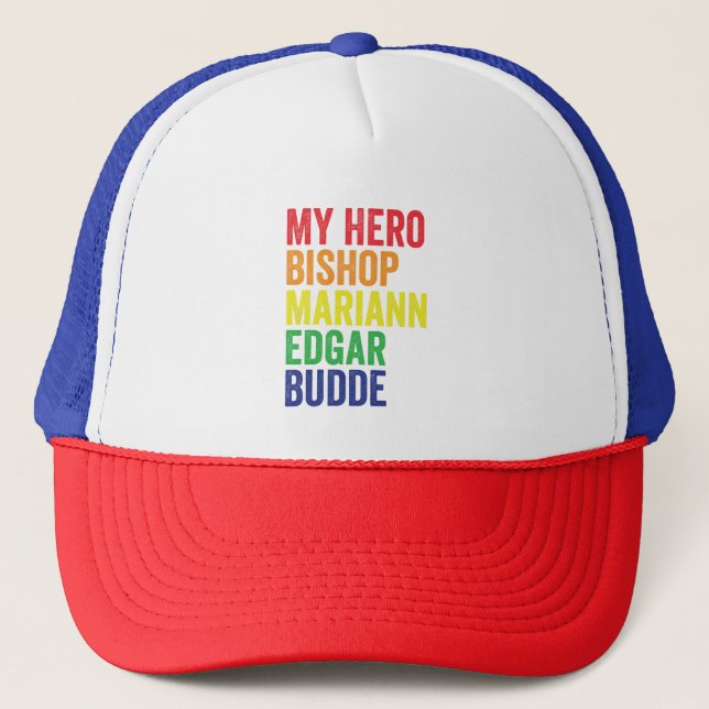 Gorra De Camionero Mi Obispo Héroe Mariann Edgar Budde Trans LGBT (Anverso)
